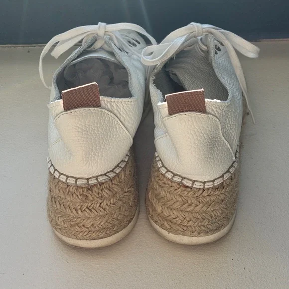 Carvela Chase White Espadrille Platform Trainers - Picture 7 of 9